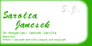 sarolta jancsek business card